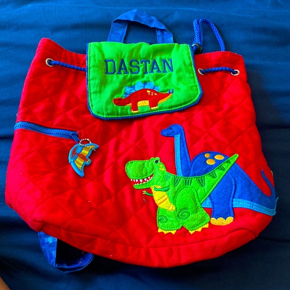 Stephen Joseph Dino Red Backpack - Picture 1 of 8